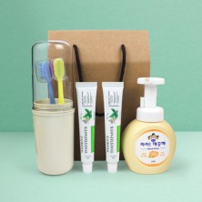 휴대용양치컵 칫솔2개 치약2개 아이깨끗해 6종세트