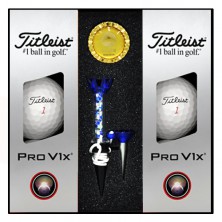 타이틀리스트 PRO V1x 6구 순금 볼마커 자석티세트