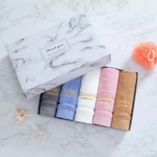 100%국내생산 엘리자베스 코마40수 190g 항균타올 5매입 수건세트