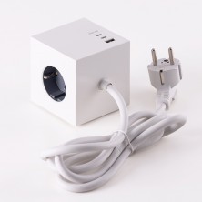 플라이토 블록 PD 20W 고용량  멀티탭 3구 C타입 2포트+USB 1포트  케이블형 1.5M JS-D32