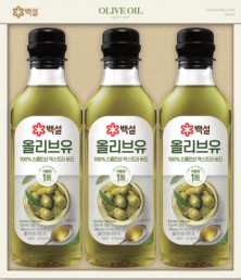 백설 압착 올리브유 2호  선물세트