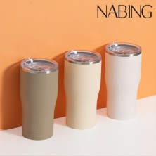 나빙 3가지 자연을 담은 모래빛 304 스텐 슬라이드캡 텀블러 600ml