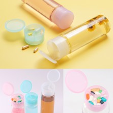 타임체크 알약보틀 트라이탄 500ml  반투명알약뚜껑 알약담는뚜껑